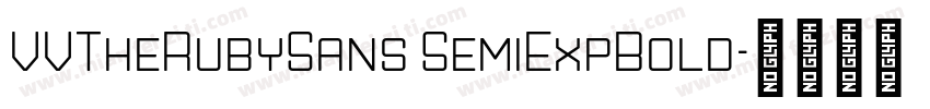 VVTheRubySans SemiExpBold字体转换